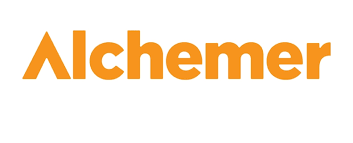 Alchemer logo with the brand name in bold, orange text, illustrating customizable survey tools.