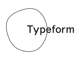 Typeform logo featuring a simple, minimalist design with the brand name in black text inside an irregular, rounded shape, representing engaging survey tools.